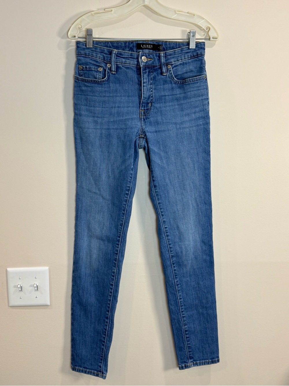 🔥Ralph Lauren Blue High-Rise Straight Jeans Size 4 EC